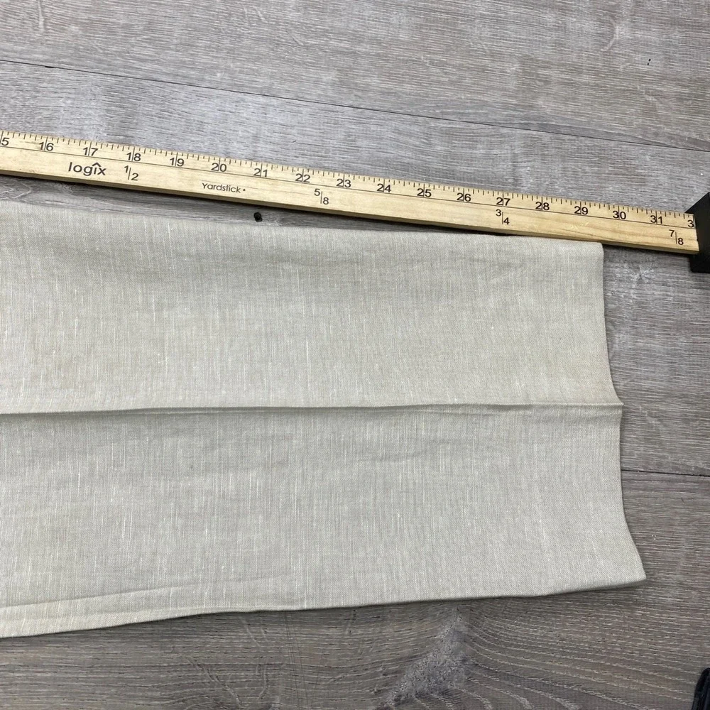 Cubavera Dress Pants Mens 36x30 Beige Linen Blend Pleated Tropical Summer Beach